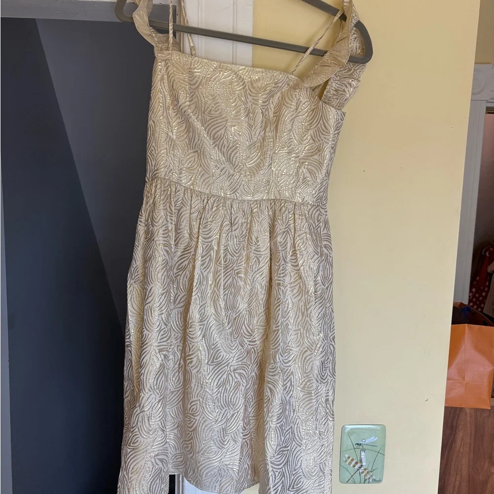 Lilly Pulitzer Kariana Metallic-Trim Mini Dress